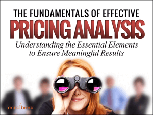The Fundamentals of Effective Pricing Analysis